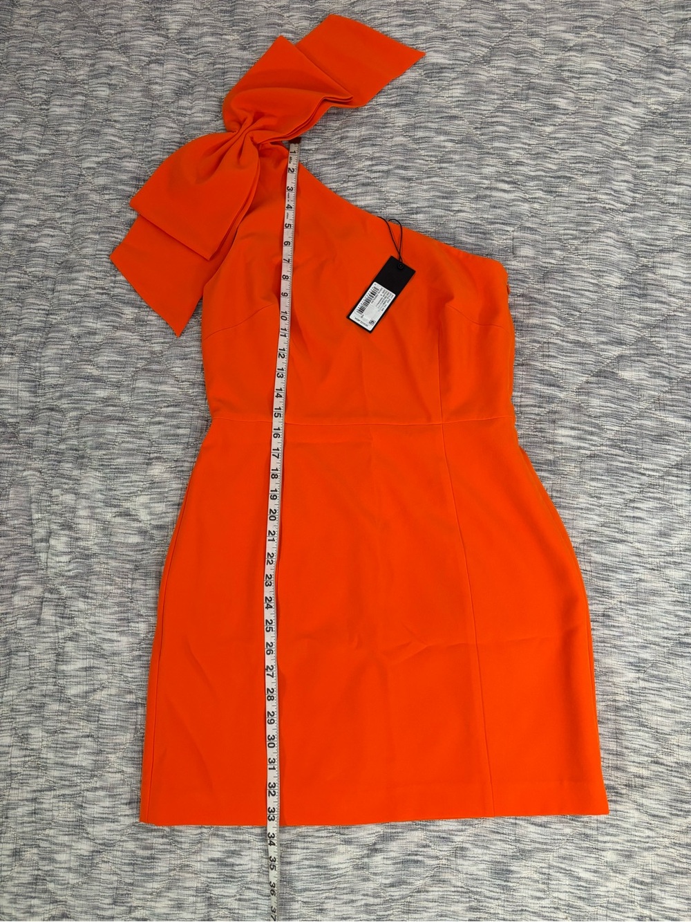 Gianni Bini Deliah One Shoulder Sleeveless Sheath Crepe Mini Dress Sz 8 NWT - - Picture 4 of 6